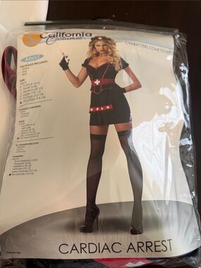 California Costumes Sexy Nurse Costume in Black with Red Accents
